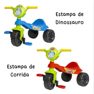 Triciclo Infantil Motoca Azul Pedal Haste Velotrol Tatetico