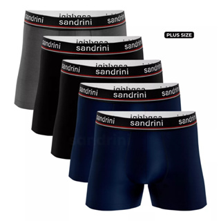 Kit 5 Cuecas Boxer Sandrini Algodão Plus Size Tamanhos Especiais Grande com elastano Promoção