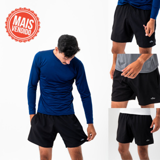 Bermuda Shorts Elastano Preto Modelo Premium Mauricinho Treino Academia Tecido Levinho