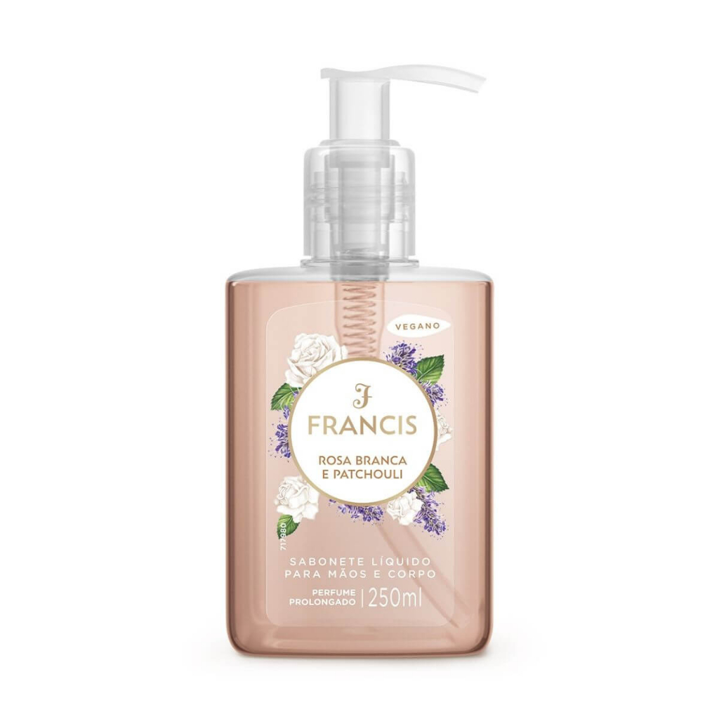 Sabonete Líquido Francis Rosa Branca e Patchouli Pump 250ml | Shopee Brasil