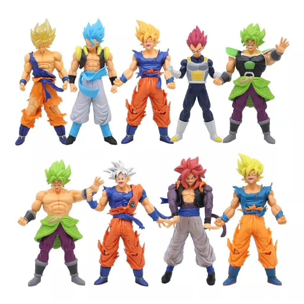 Dragon Ball Super Action Figure para Crianças, Filho Goku Filho, Gohan,  Vegeta, Jiren, Gogeta, Anime Toy, Bonecas Modelo de PVC, Presentes,  Conjunto