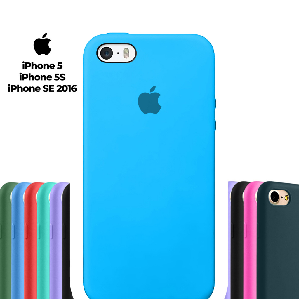 Capinha para iPhone 5 5S SE 2016 de Silicone Rigido aveludada por dentro Protetora anti queda