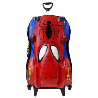 Mochila Homen Aranha Spider-Man Escolar Viagens Passeios De Carrinho Espaçosa Bolso Interno