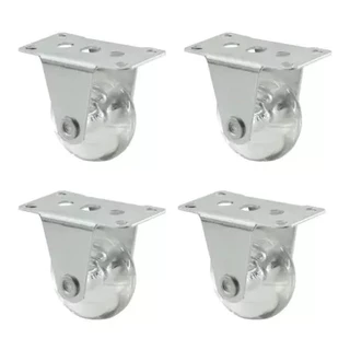 Kit 4 Rodinha Rodizio Roda Fixo Anti Risco 50mm