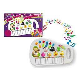 Pianinho Teclado Musical Infantil Som Luz Fazendinha Animais - Click  Compras Na Internet®