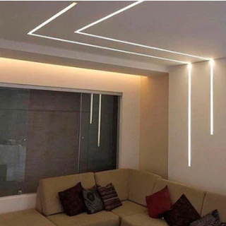 Perfil Led Sobrepor 15mm Slim 1 metro Perfilado p/Fita Led Decorativo Clean Ambiente