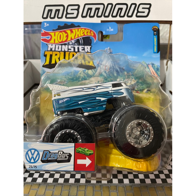 Hot Wheels Monster Trucks 1:64 - Battitude - FYJ44 - Mattel - Real  Brinquedos