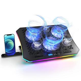 Suporte Base Cooler Notebook Gamer Regulável Com Fan Rgb