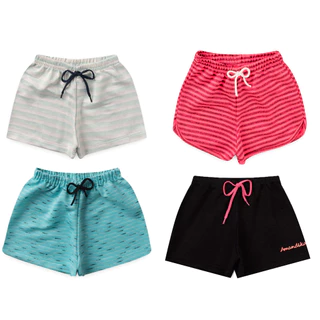 Kit Com 3 Shorts Feminino Infantil Menina L66