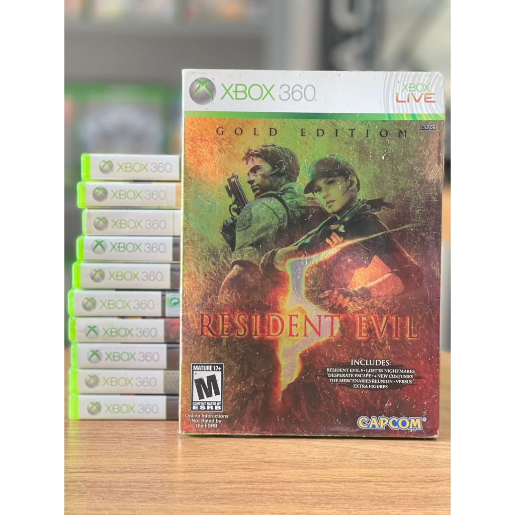 Resident Evil 5 COM LUVA Xbox 360 - Midia Fisica Original