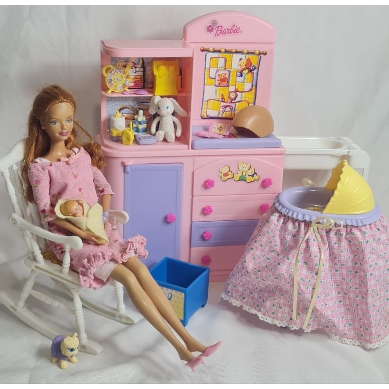 Boneca Barbie grávida boneca feliz familia médico Angola