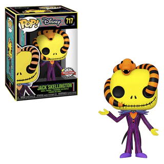 FUNKO POP DISNEY BLACK LIGHT EXCLUSIVE - JACK SKELLINGTON 717 NOVO ORIGINAL em Oferta na Shopee