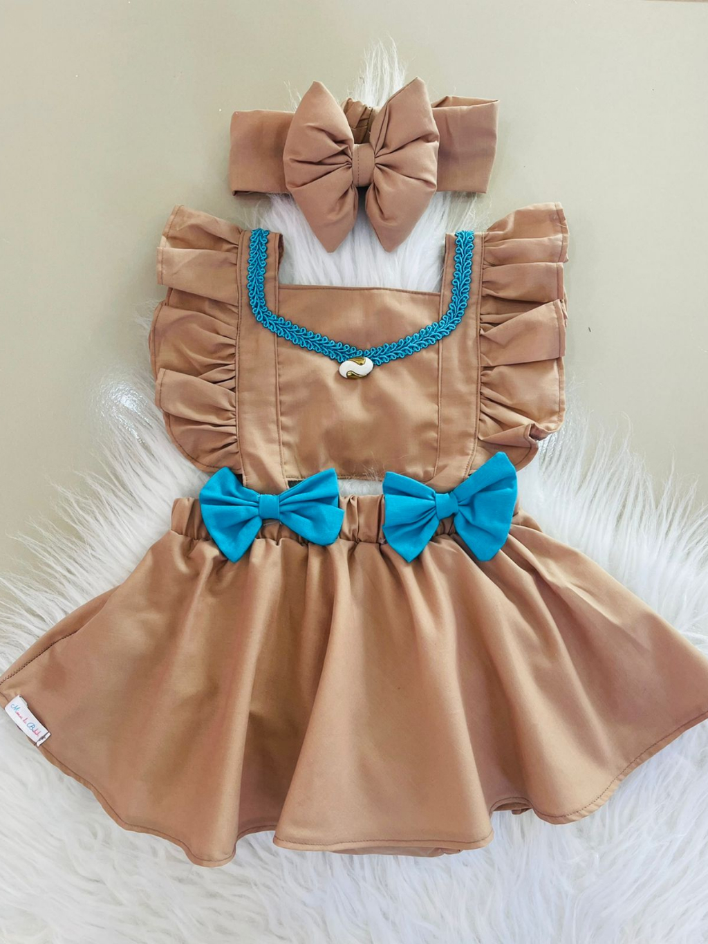 Jardineira Romper Saia Body Roupa de Bebe Para Menina Mesversario Fantasia  Princesa Pocahontas | Shopee Brasil