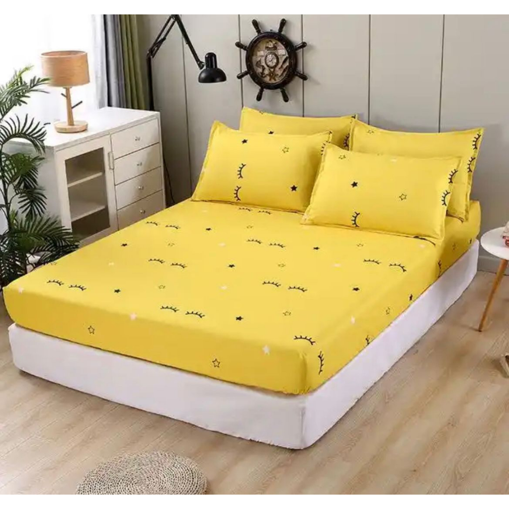 Kit Jogo Lençol De Cama Casal Padrão 1 Peças estampado Com Elástico Oferta