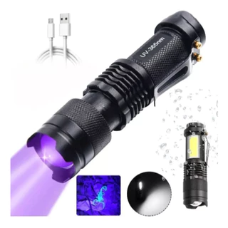 Lanterna Uv Led T6 Ultravioleta Luz Negra Dinheiro Falso