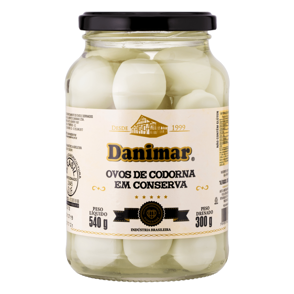 Ovo de Codorna em Conserva Danimar Vidro 300g | Shopee Brasil