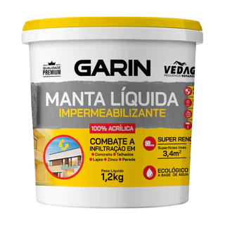Manta Líquida Emborrachada Impermeabilizante Garin Cores 1,2kg em Oferta na Shopee