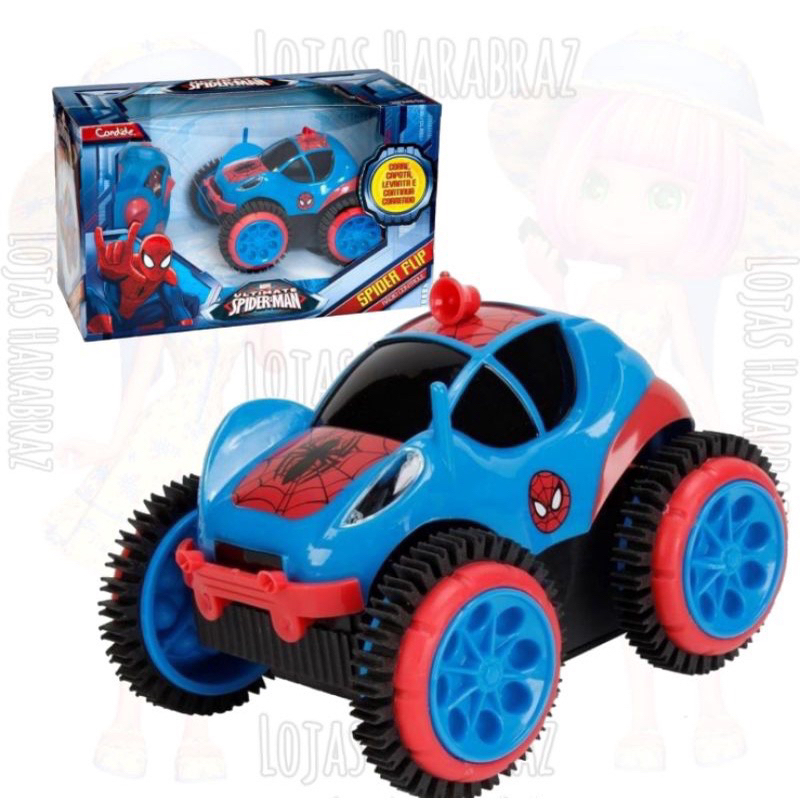 Carrinho de Controle Remoto - Homem Aranha - 7 Funções Spin Revolution -  Real Brinquedos
