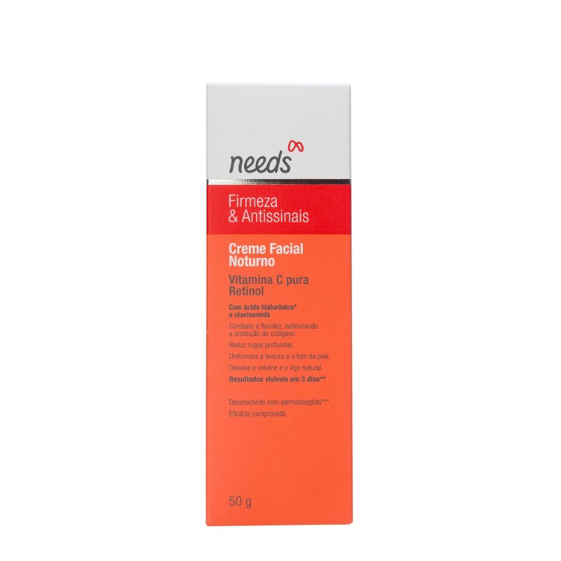 Creme facial noturno needs firmeza e antissinais 50g | Shopee Brasil