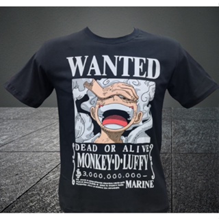 CAMISETA 100% ALGODÃO - WANTED LUFFY GEAR 5