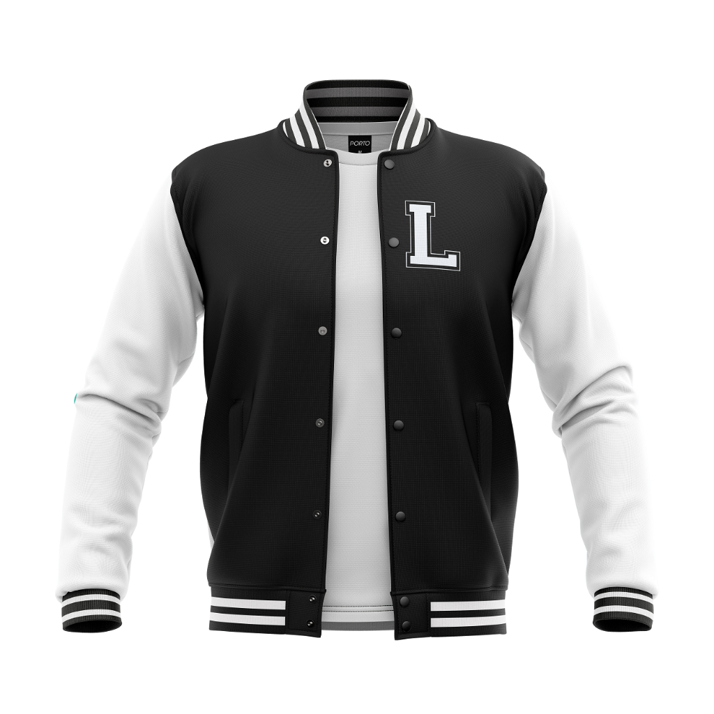 Jaqueta College blusa moletom de frio estilo Americana Letra L | Shopee ...