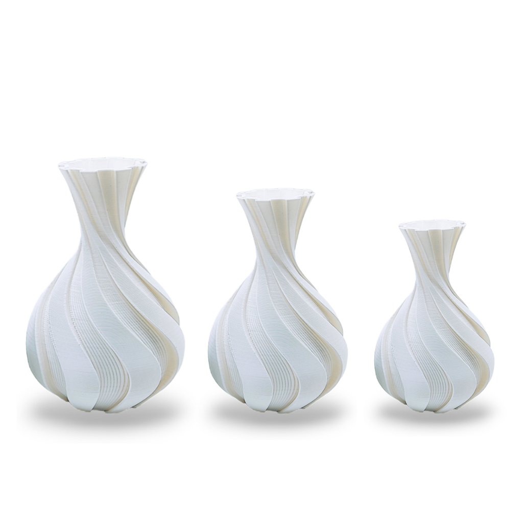 Kit 3 Vasos Jarros Espiral Decorativo Para Planta Artificial