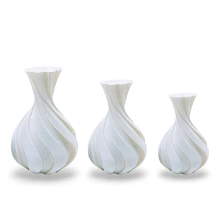 Kit 3 Vasos Jarros Espiral Decorativo Para Planta Artificial