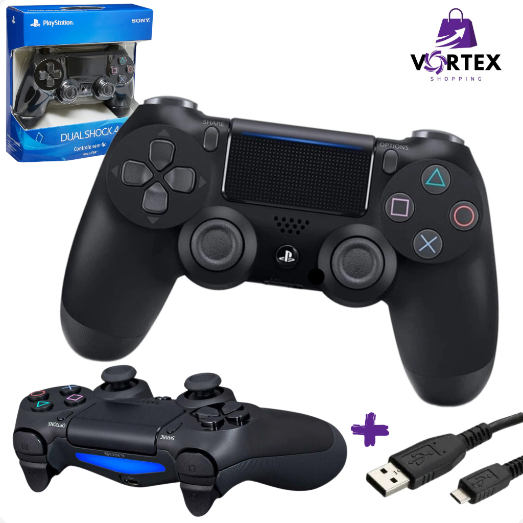 Comando PS4 KINSI Kinsi Dualshock (Wireless - Preto)