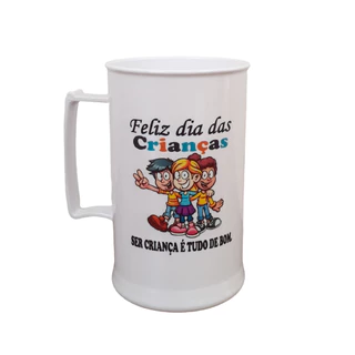 Canecas 300ml acrílica personalizadas dia das crianças - Personalização de 01 lado