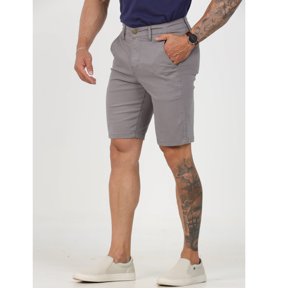 BERMUDA SARJA SPORT FINO ALFAIATARIA COM LYCRA ELASTANO