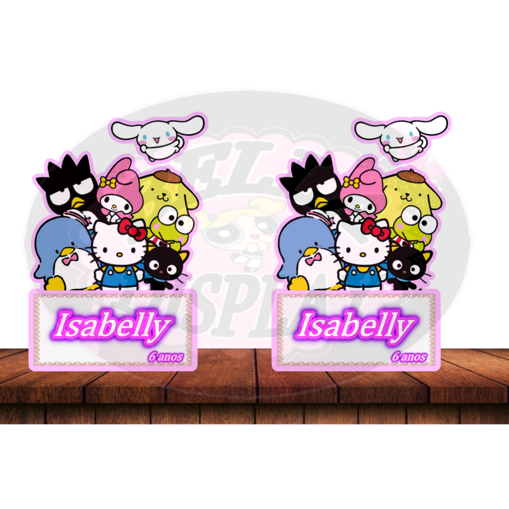 Hello kitty e sua turma centro de mesa 10 peças 20cm | Shopee Brasil