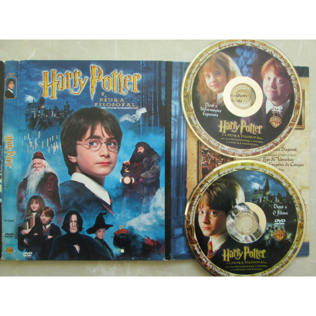 DVD DUPLO - HARRY POTTER / E A Pedra Filosofal / DVD Duplo / Mídia ...