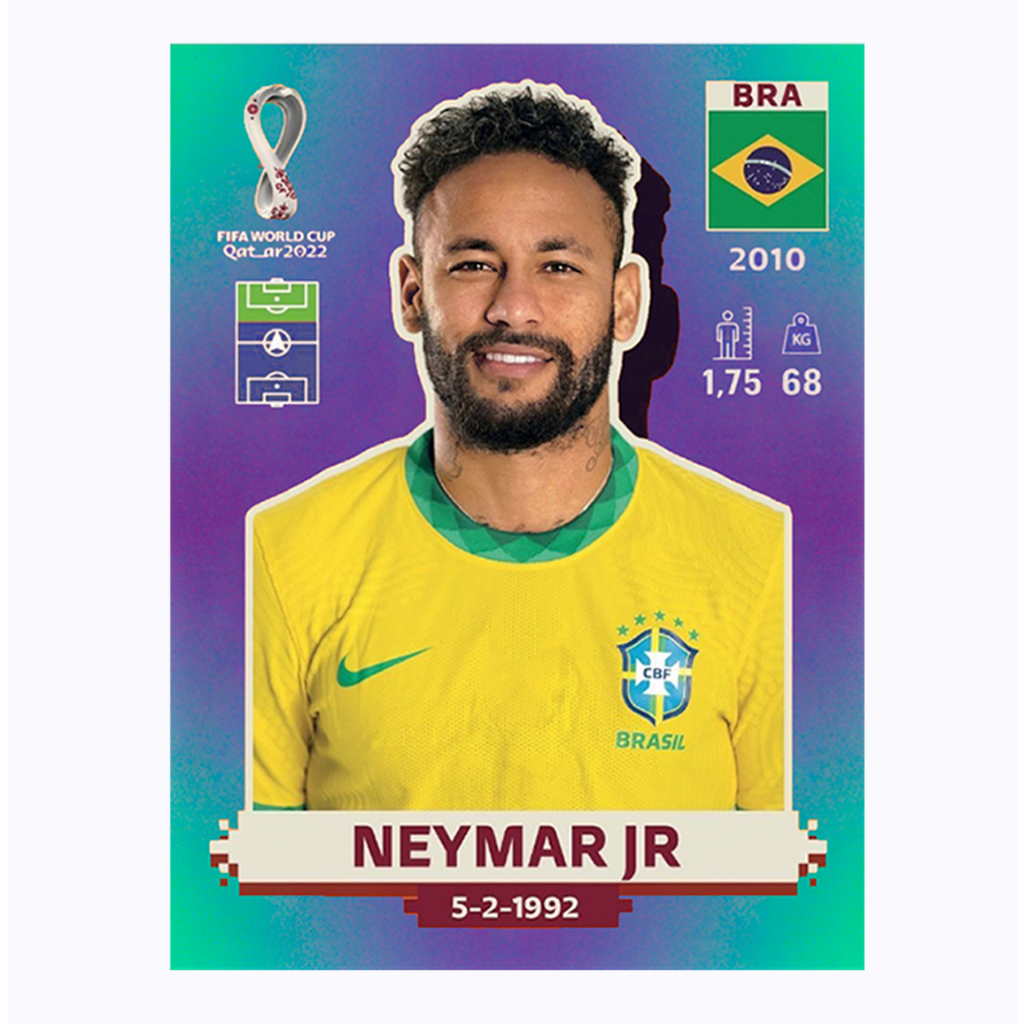 Figurinha Neymar Jr Bordo Legend - Copa do Mundo 2022-Panini