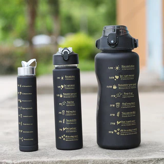 Kit 3 Garrafa Agua Squeeze Galão Com Adesivos Lembretes beber Agua