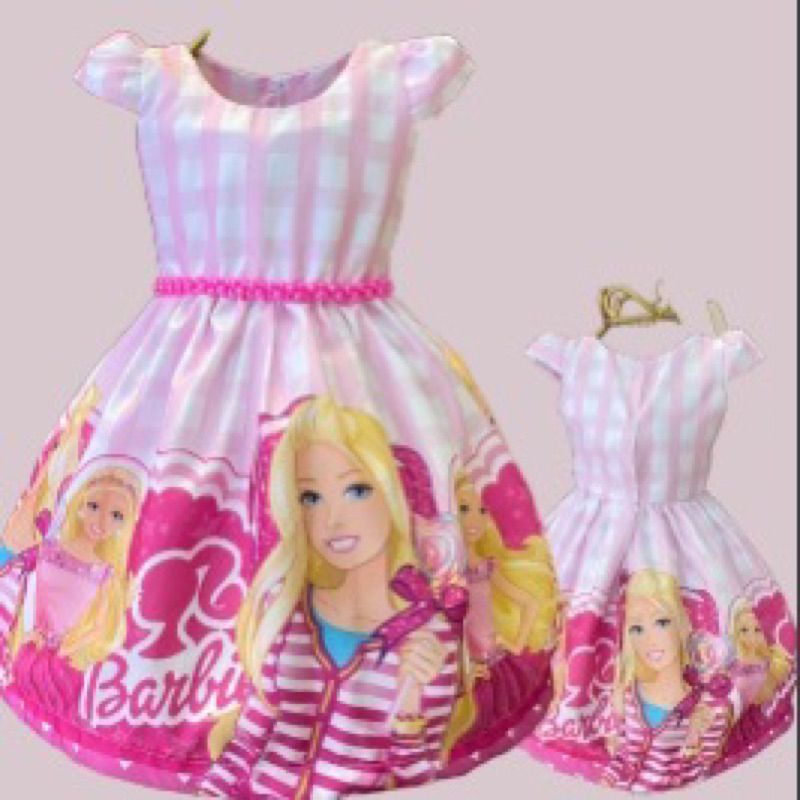 Look Infantil Inspiração Barbie 3 Peças: Top + Saia + Bolsinha com