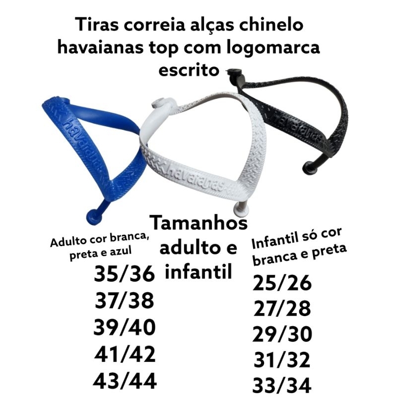 8 pares correia para chinelo com logomarca escrito havaianas unissex ...