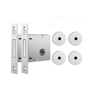 Fechadura Auxiliar Stam Tetra 1004 Par Espelho Inox Cromado