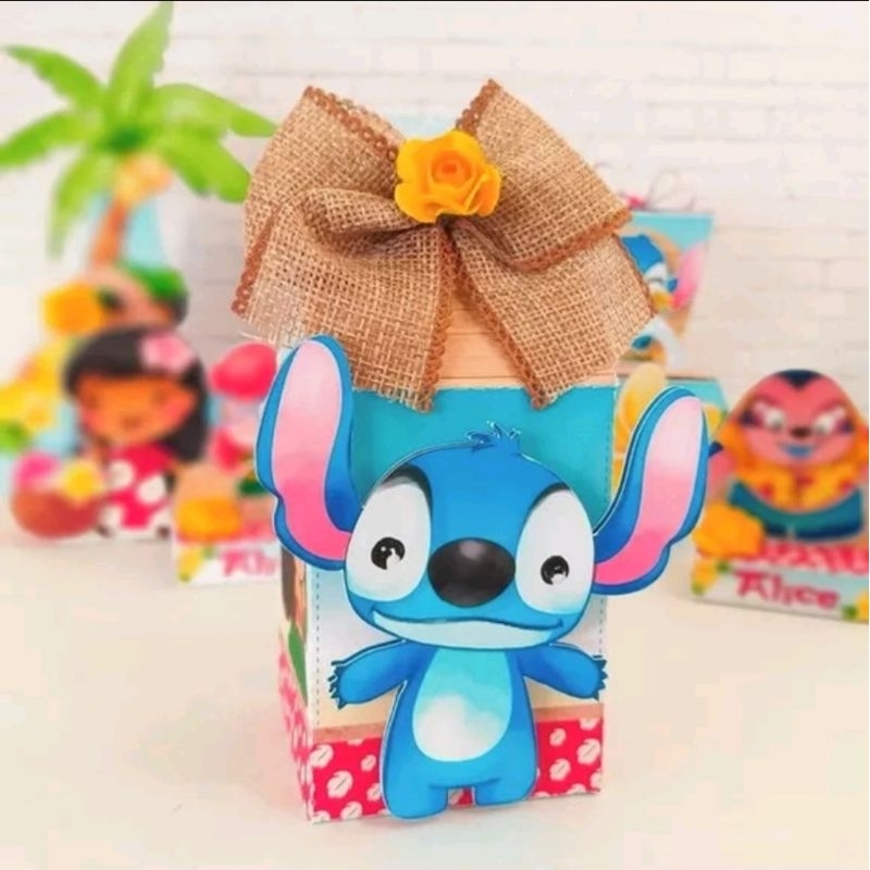 kit 10 caixas milk personalizada 3D Lilo e Stich | Shopee Brasil