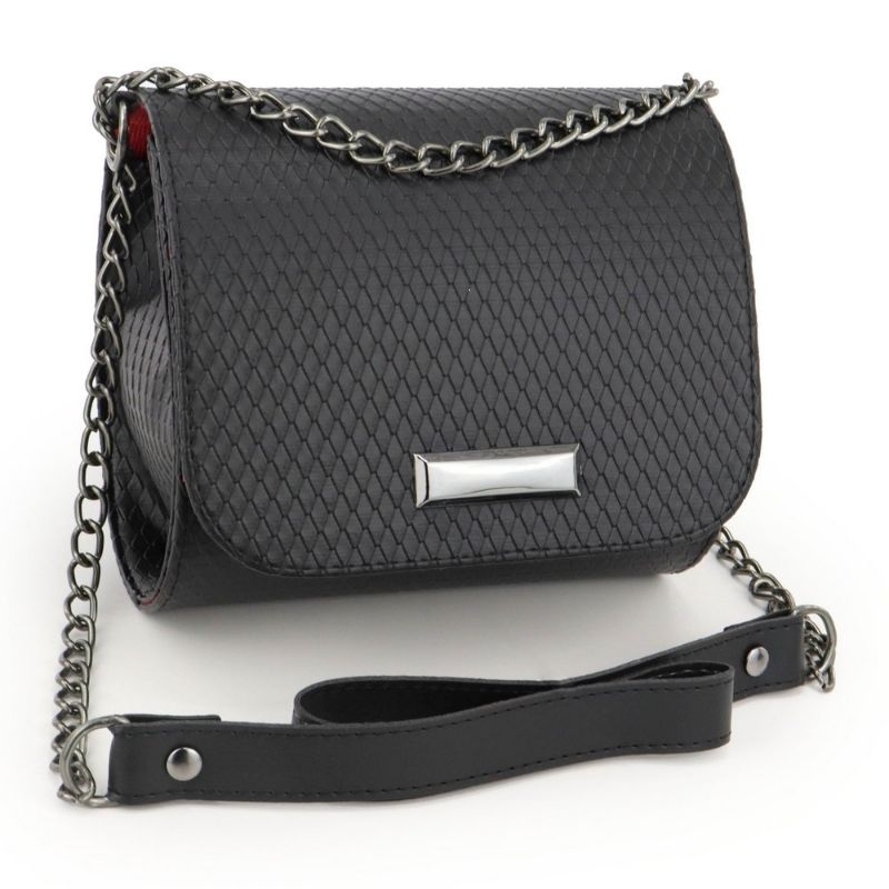 Bolsa Feminina Transversal (B.Caninana c/Metal Lateral Grafite s/marca)