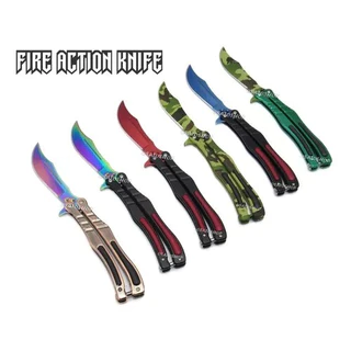 Canivete Butterfly Cs Go Trava De Mola + Bainha 06-0966