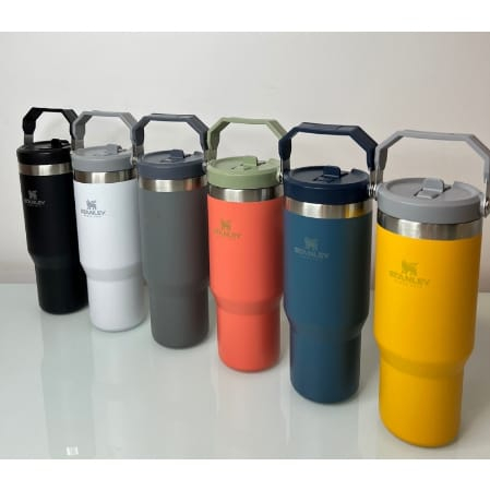 Garrafa Tumbler térmica com tampa e alça 600ml Aço inox