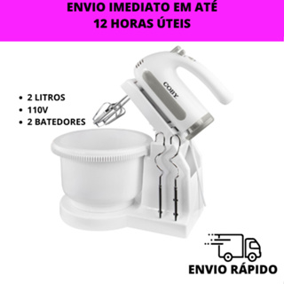 Batedeira Planetária Coby com 2 Batedores Potente 200W 2Litros 110V Branco
