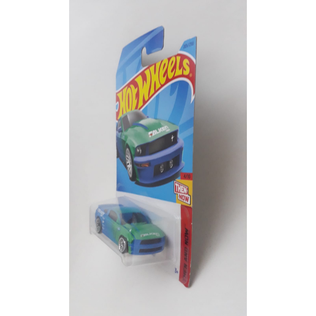 07 Ford Mustang - 2023 - Azul / Verde - Falken - 1/64 - Hot Wheels