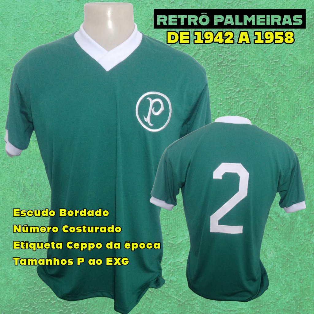 Camisa Palmeiras Retro 1951 Campeão Mundial - Masculino - Betel