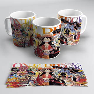 Caneca One Piece Nami E Anne E Personagens Interior E Alça Branca