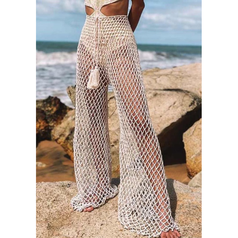 Calça saida de hot sale praia de croche