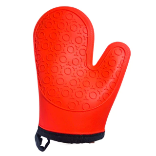 Luva Térmica de Silicone Forno Cozinha Tamanho Único Isola e Protege Preta Vermelho Cinza Florida