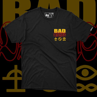Camiseta Bad Omens logo amarelo peito