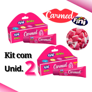 Kit 2 Carmed Fini Beijos Hidratante Labial Protetor Gloss Beijinho Uso Diario 10g