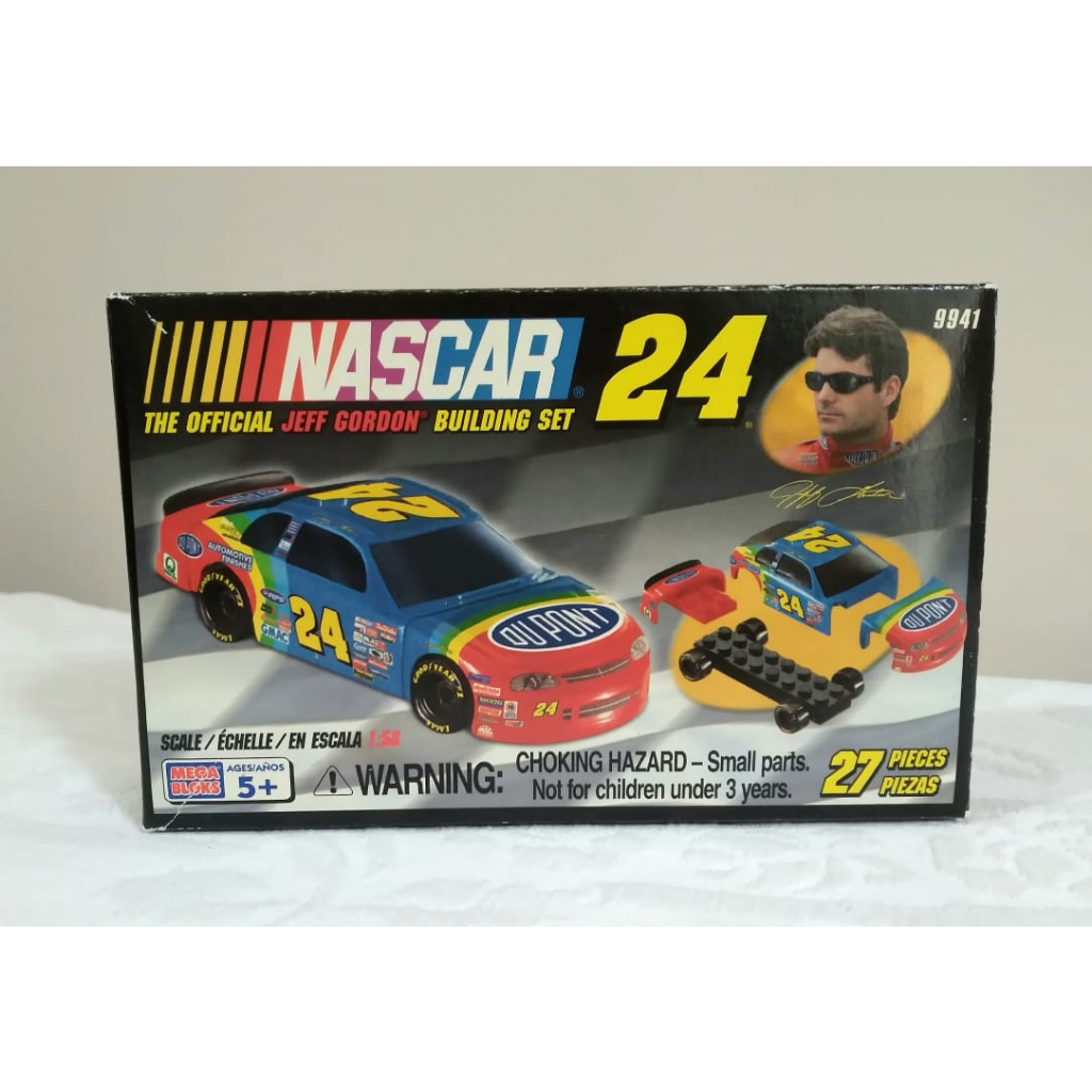 Miniatura Car & Garage - Mega Blocks - Nascar - Jeff Gordon